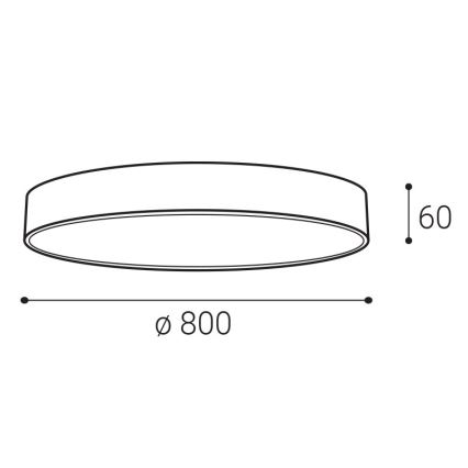 LED2 - LED-plafondlamp MONO SLIM LED/80W/230V 3000K/4000K Ø 80 cm wit