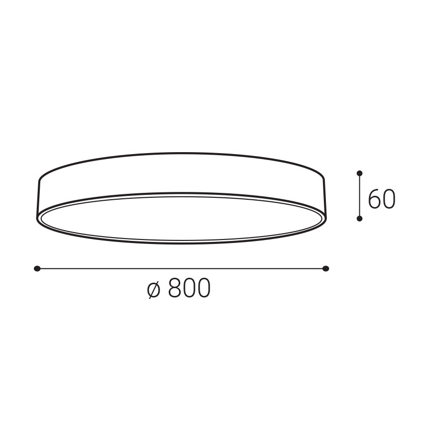 LED2 - LED-plafondlamp MONO SLIM LED/80W/230V 3000K/4000K Ø 80 cm wit