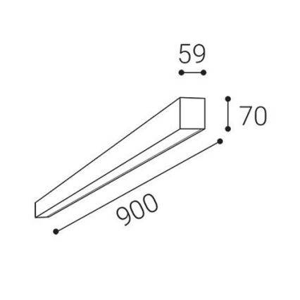 LED2 - LED Plafondlamp NOLI LED/30W/230V 3000/3500/4000K 90 cm wit