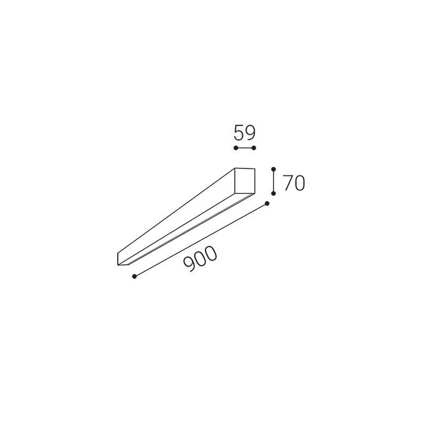LED2 - LED Plafondlamp NOLI LED/30W/230V 3000/3500/4000K 90 cm wit