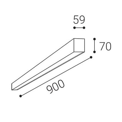 LED2 - LED plafondlamp NOLI LED/30W/230V 3000/3500/4000K 90 cm zwart