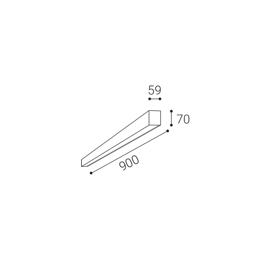 LED2 - LED plafondlamp NOLI LED/30W/230V 3000/3500/4000K 90 cm zwart