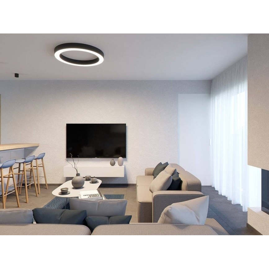 LED2 - LED Plafondlamp SATURN LED/80W/230V 3000K/4000K zwart