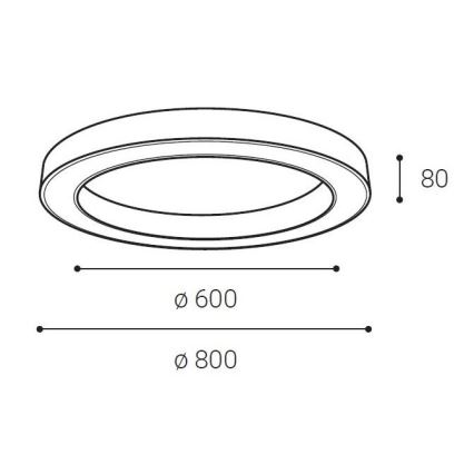 LED2 - LED Plafondlamp SATURN LED/80W/230V 3000K/4000K zwart