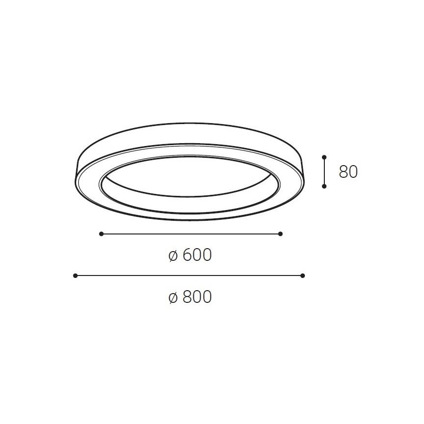 LED2 - LED Plafondlamp SATURN LED/80W/230V 3000K/4000K zwart