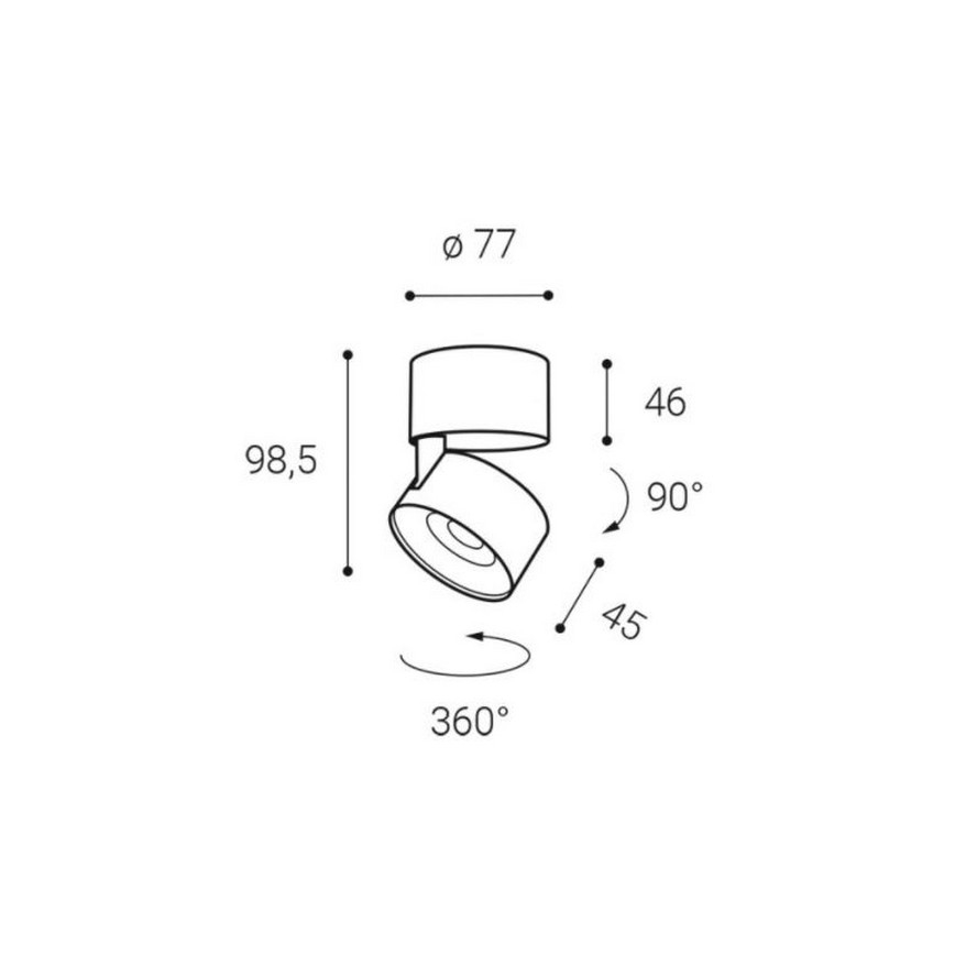 LED2 - LED Spot KLIP ON LED/11W/230V zwart