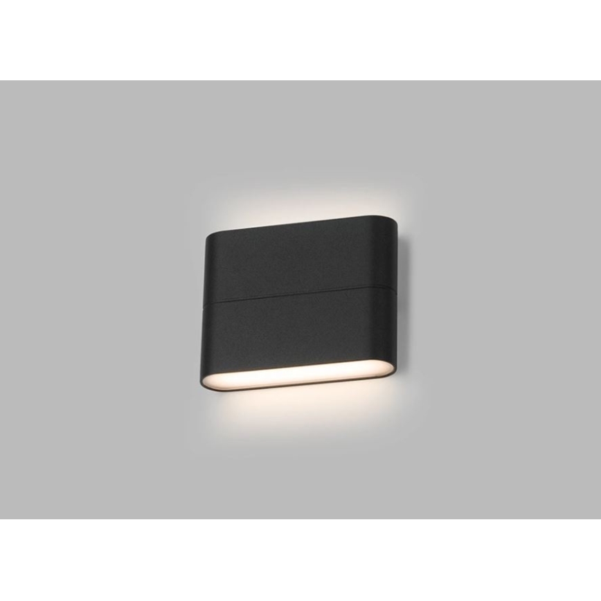 LED2 - LED Wand Lamp voor Buiten FLAT 2xLED/3W/230V antraciet IP54