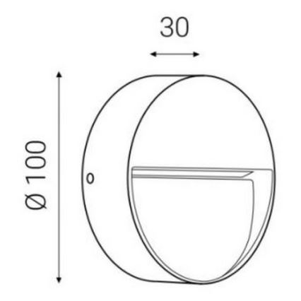 LED2 - LED Wandlamp voor buiten STEP ON LED/3W/230V IP54