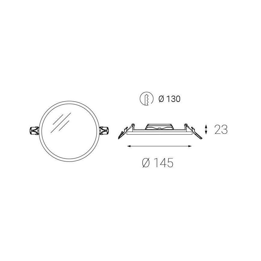 LED2 - LED Badkamer inbouw plafondlamp SLIM LED/10W/230V IP43 CRI 90