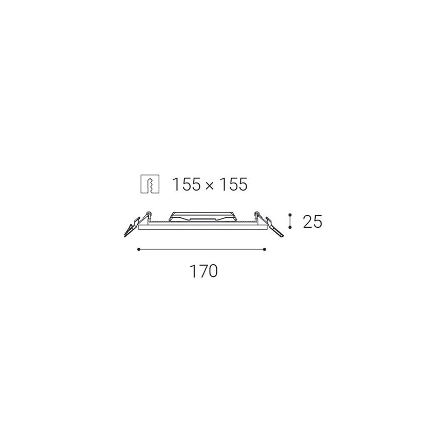 LED2 - LED Badkamer inbouwspot SLIM LED/15W/230V IP43 CRI 90