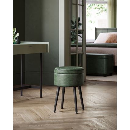 Lederen poef CORE groen