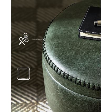 Lederen poef CORE groen