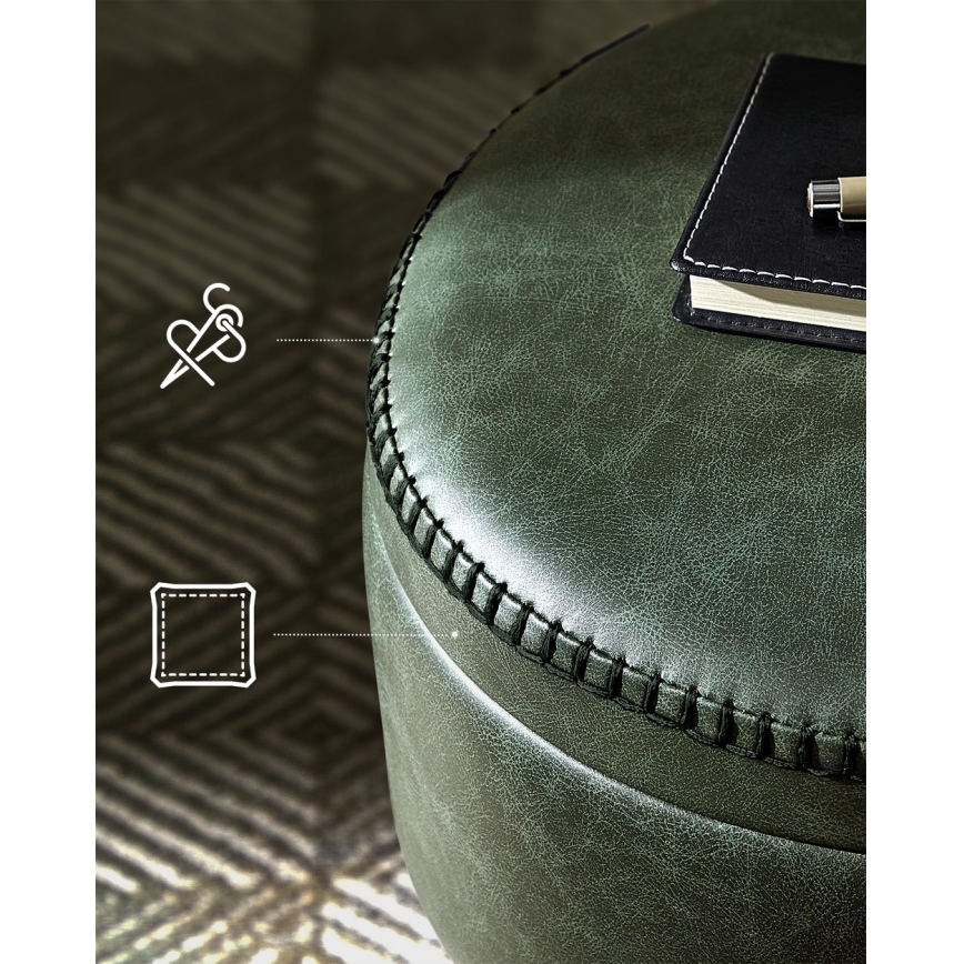 Lederen poef CORE groen