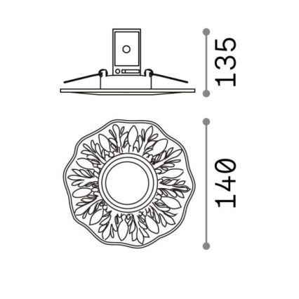 LEDKO 115610 - Inbouw Lamp POLKA 1xGU10/50W/230V