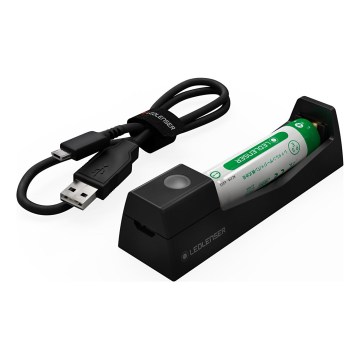 Ledlenser 500986 - Acculader 1xLi-ion 5V + accu 750 mAh