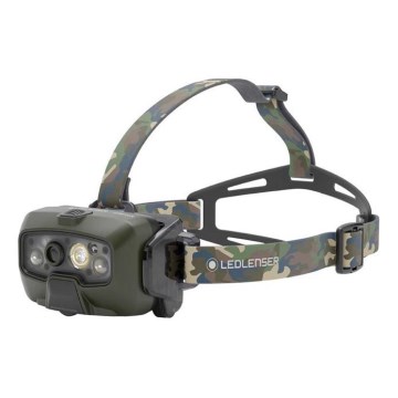 Ledlenser HF8R Core RGB - dimbare oplaadbare LED-hoofdlamp LED/3700 mAh IP68 1600 lm 90h groen