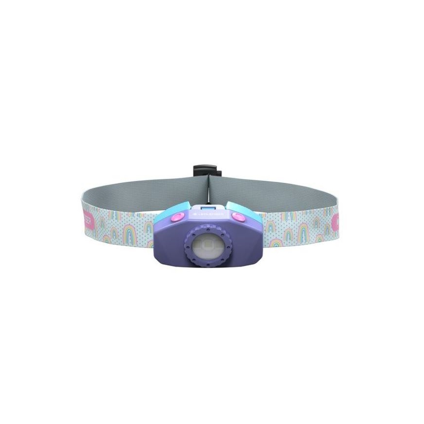 Ledlenser KIDLED2 RAINBOW - LED-dimbare kinderhoofdlamp LED/1xAAA IPX4 40 lm 20h paars