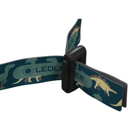 Ledlenser KIDLED4R DINO - LED dimbare oplaadbare kinderhoofdlamp LED/280 mAh IPX4 40 lm 18 h groen