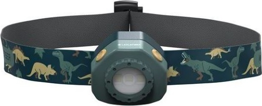 Ledlenser KIDLED4R DINO - LED dimbare oplaadbare kinderhoofdlamp LED/280 mAh IPX4 40 lm 18 h groen