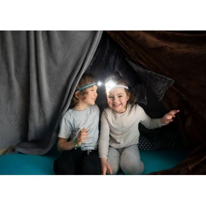 Ledlenser KIDLED4R RAINBOW - dimbare oplaadbare kinderhoofdlamp LED/280 mAh IPX4 40 lm 18 h paars