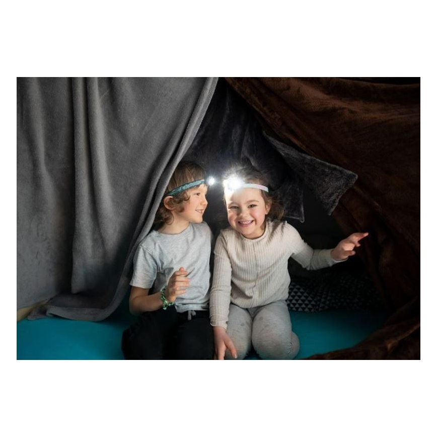Ledlenser KIDLED4R RAINBOW - dimbare oplaadbare kinderhoofdlamp LED/280 mAh IPX4 40 lm 18 h paars