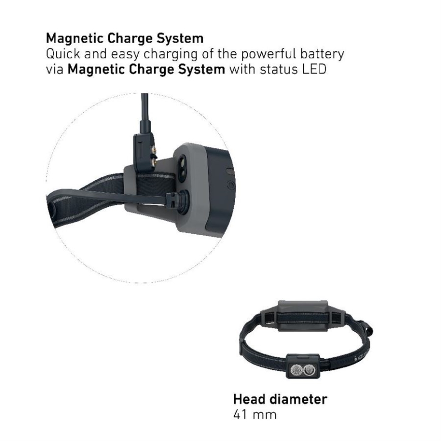 Ledlenser NEO5R - dimbare oplaadbare LED-hoofdlamp LED/1800 mAh IP54 600 lm 35 h blauw