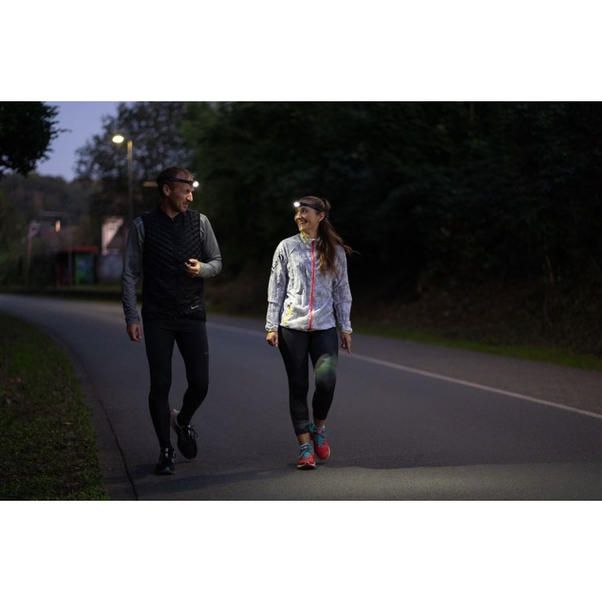 Ledlenser NEO5R - LED-dimbare oplaadbare hoofdlamp LED/1800 mAh IP54 600 lm 35 h zwart/wit