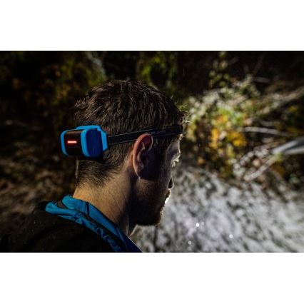 Ledlenser NEO9R - dimbare oplaadbare LED-hoofdlamp, 5000 mAh, IP54, 1200 lm, 120 uur, zwart/blauw