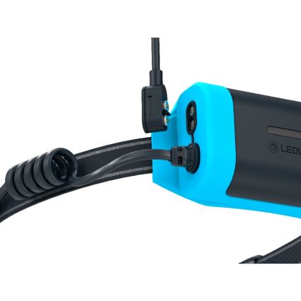 Ledlenser NEO9R - dimbare oplaadbare LED-hoofdlamp, 5000 mAh, IP54, 1200 lm, 120 uur, zwart/blauw