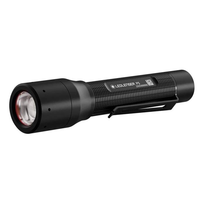 Ledlenser P5 - Dimbare LED-zaklamp, 200 lm, 8 uur batterijduur, 1x AA, IP54, zwart