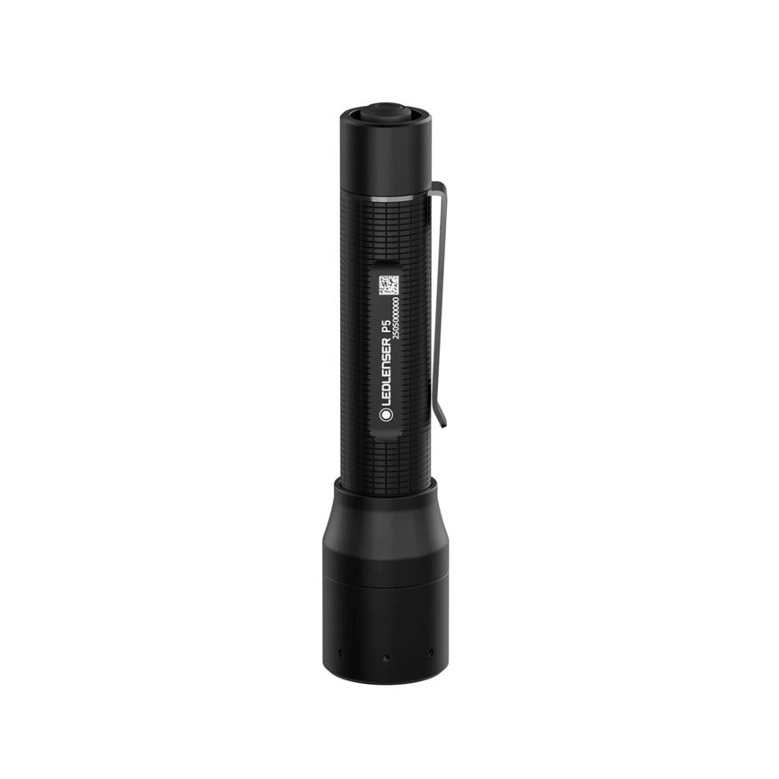 Ledlenser P5 - Dimbare LED-zaklamp, 200 lm, 8 uur batterijduur, 1x AA, IP54, zwart