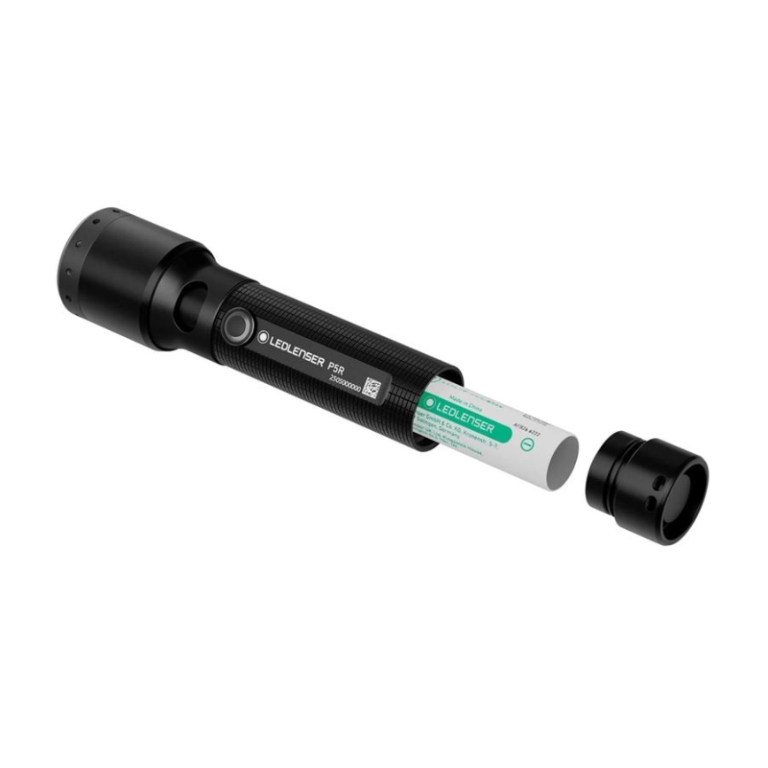 Ledlenser P5R - Dimbare oplaadbare LED-zaklamp, 1x AA (700 mAh), IP68, 750 lm, 20 uur, zwart