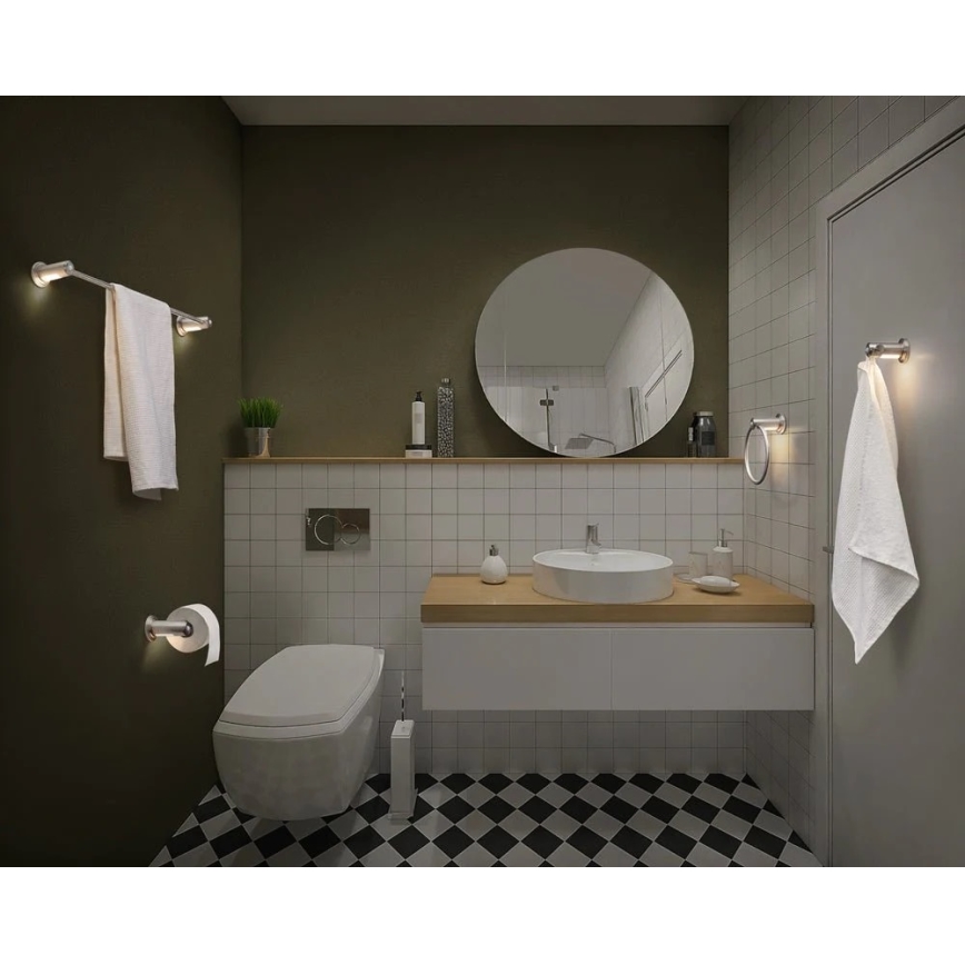 Ledvance - Badkamer wand hanger met LED achtergrondverlichting IP44 3xAAA