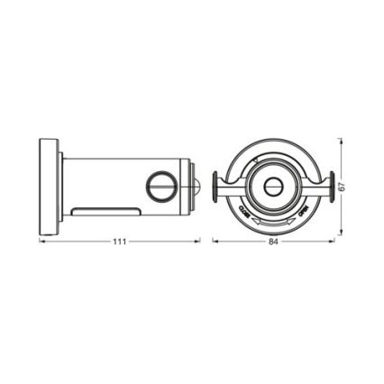 Ledvance - Badkamer wand hanger met LED achtergrondverlichting IP44 3xAAA