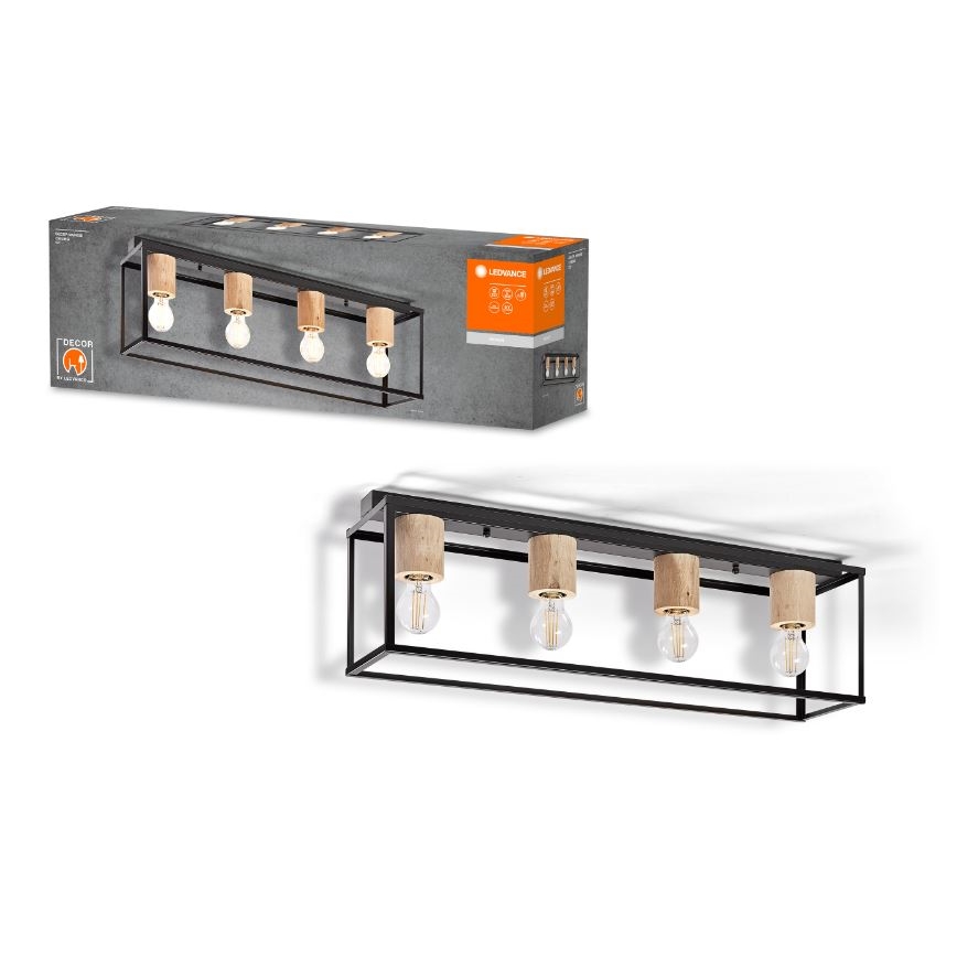 Ledvance - Bevestigde hanglamp DECOR 4xE27/15W/230V