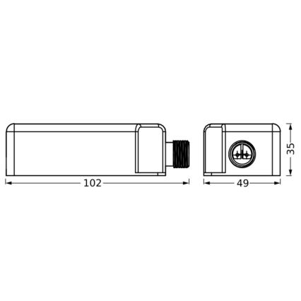 Ledvance - Buiten netstroomadapter ENDURA 24W/12V IP67