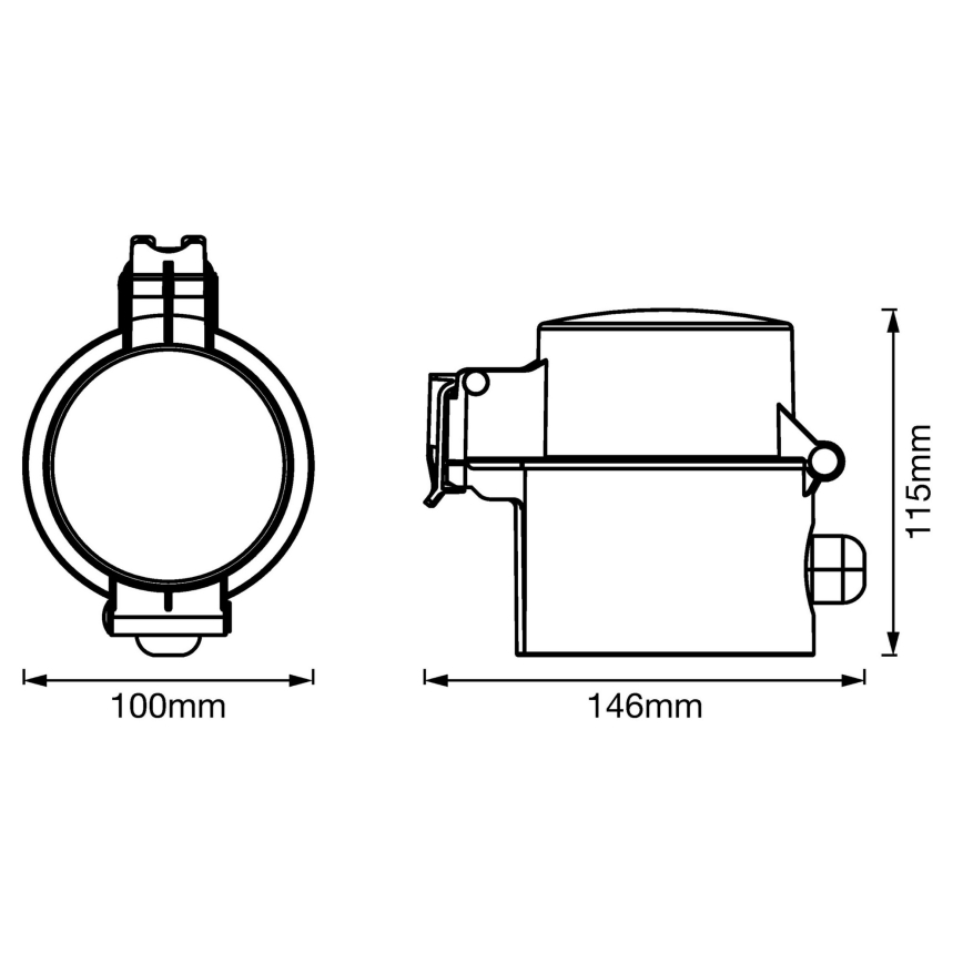 Ledvance - Buiten slim stopcontact SMART+ PLUG SCHUKO 3680W IP44 Wi-Fi