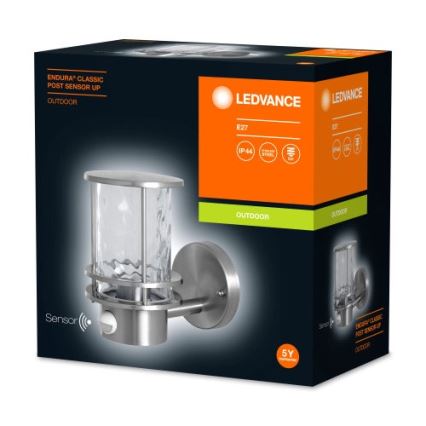 Ledvance - Buiten wandlamp met sensor ENDURA 1xE27/60W/230V IP44