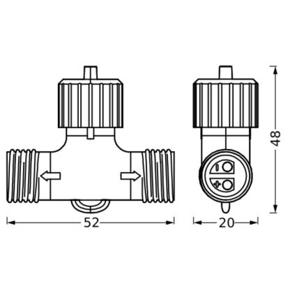 Ledvance - Buitenstekker ENDURA 24W/12V IP67