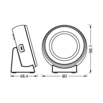 Ledvance- Digitale LED Klok met achtergrondverlichting NIGHTLUX LED/0,3W/5V 3000/4000/6500K