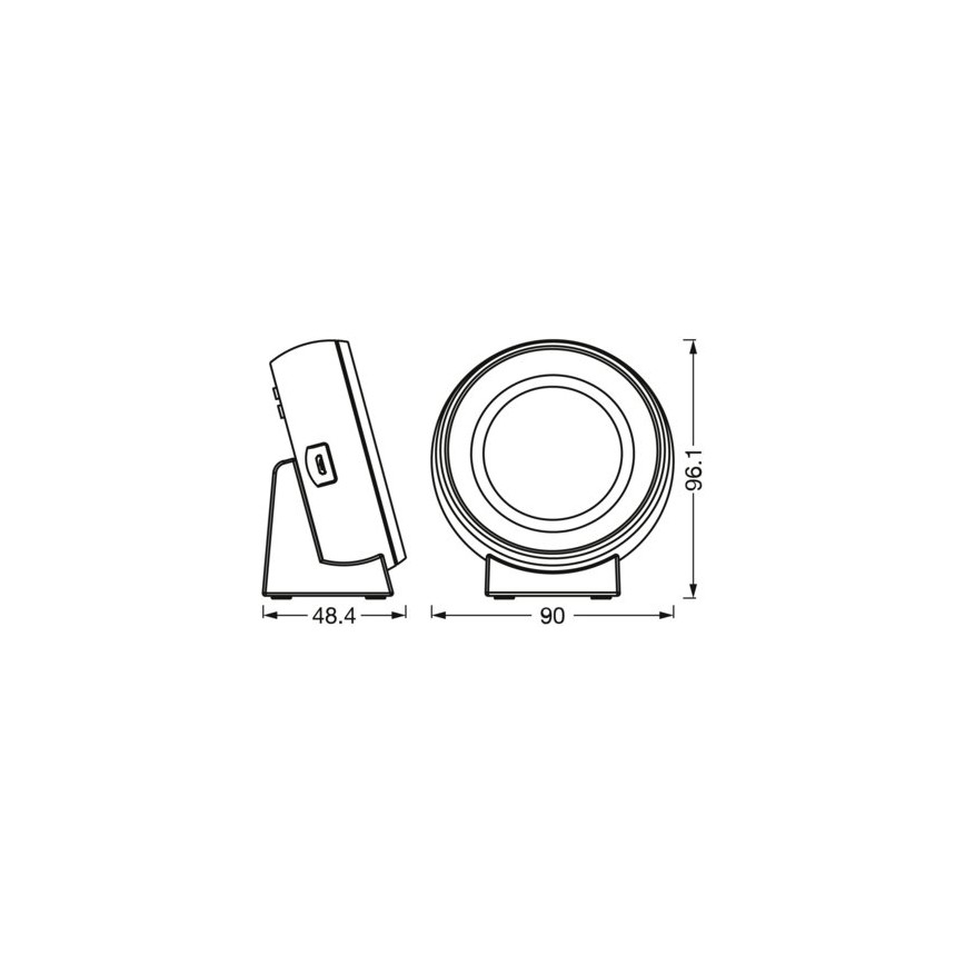Ledvance- Digitale LED Klok met achtergrondverlichting NIGHTLUX LED/0,3W/5V 3000/4000/6500K