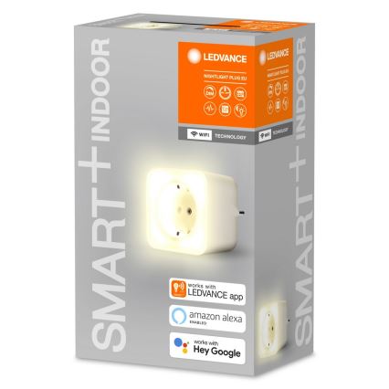 Ledvance - Dimbaar Slim LED Stopcontact met Verlichting SMART+ PLUG 3680W Wi-Fi