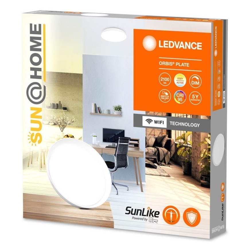 Ledvance - LED Dimbaar Plafondlamp SUN@HOME ORBIS LED/26W/230V 2200-5000K CRI 95 Wi-Fi