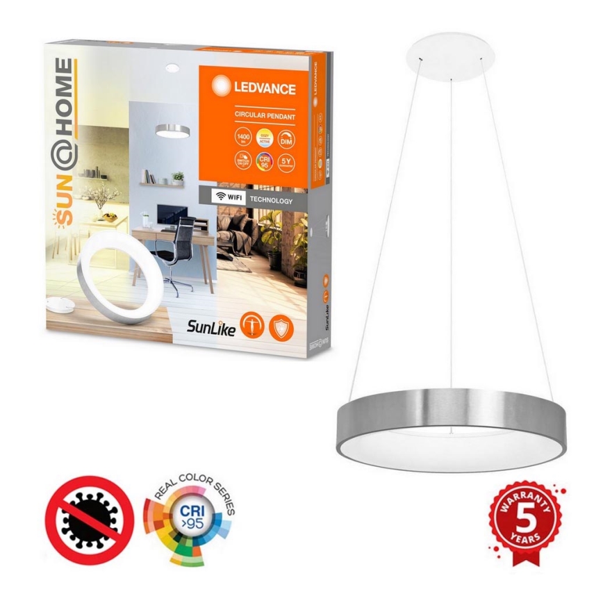 Ledvance - Dimbare LED Hanglamp aan een koord SUN@HOME CIRCULAR LED/18,5W/230V Wi-Fi