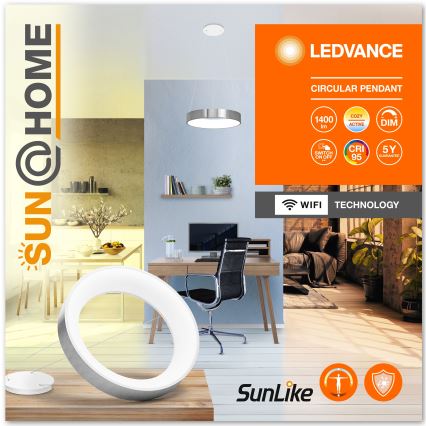 Ledvance - Dimbare LED Hanglamp aan een koord SUN@HOME CIRCULAR LED/18,5W/230V Wi-Fi