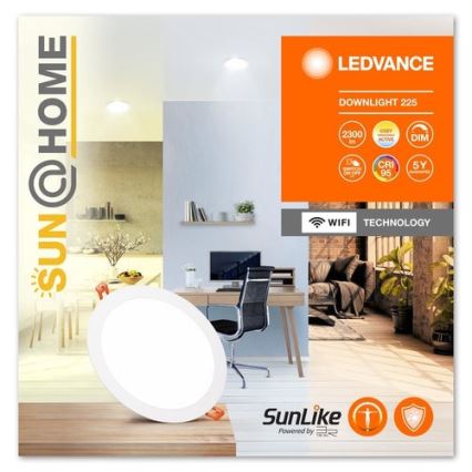 Ledvance - Dimbare LED Inbouw Lamp SUN@HOME LED/22W/230V 2200-5000 CRI 95 Wi-Fi