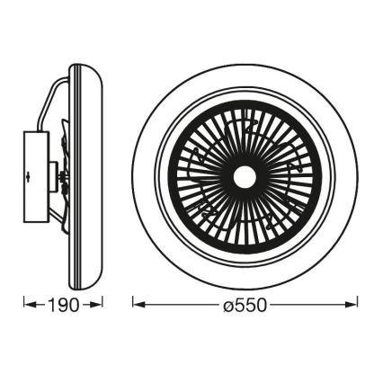 Ledvance - Dimbare LED Plafond Lamp met Ventilator SMART+ LED/35W/230V Wi-Fi 3000-6500K + afstandsbediening