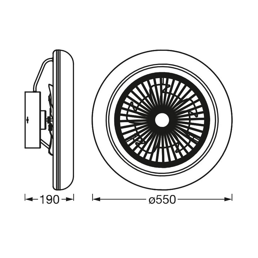 Ledvance - Dimbare LED Plafond Lamp met Ventilator SMART+ LED/35W/230V Wi-Fi 3000-6500K + afstandsbediening