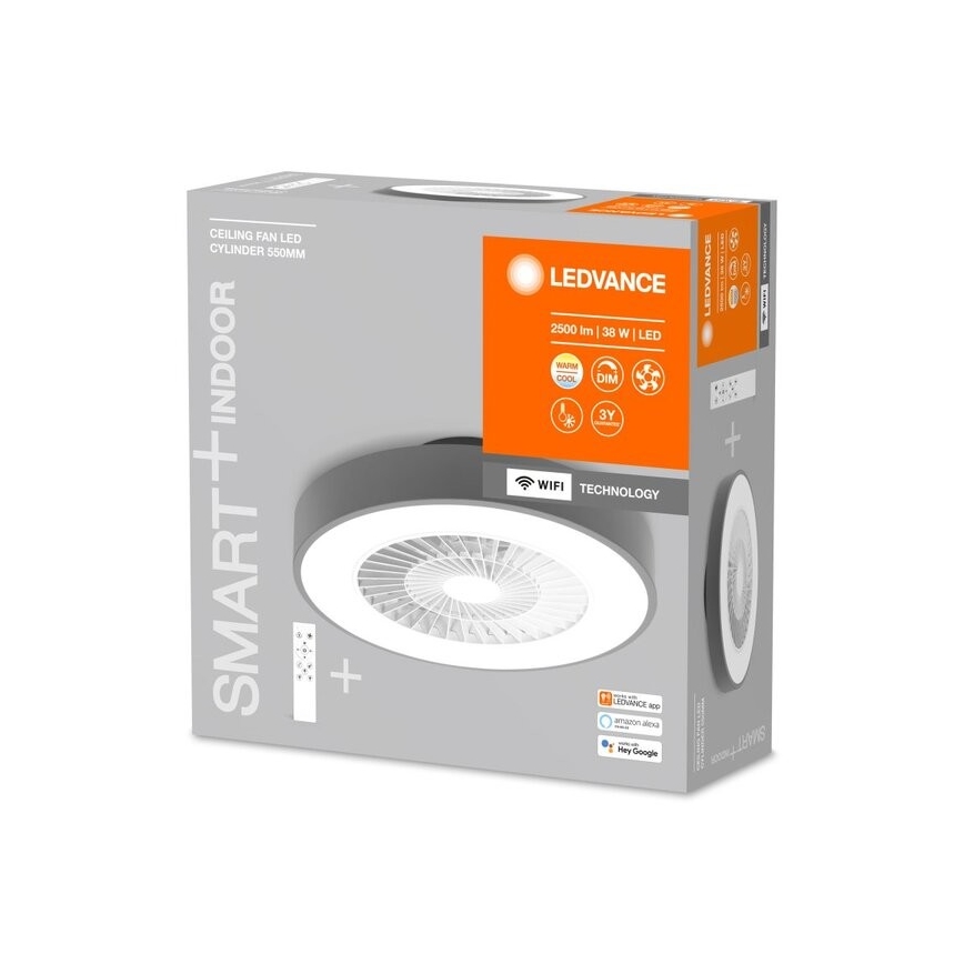 Ledvance - Dimbare LED Plafond Lamp met Ventilator SMART+ LED/38W/230V 3000-6500K Wi-Fi + afstandsbediening