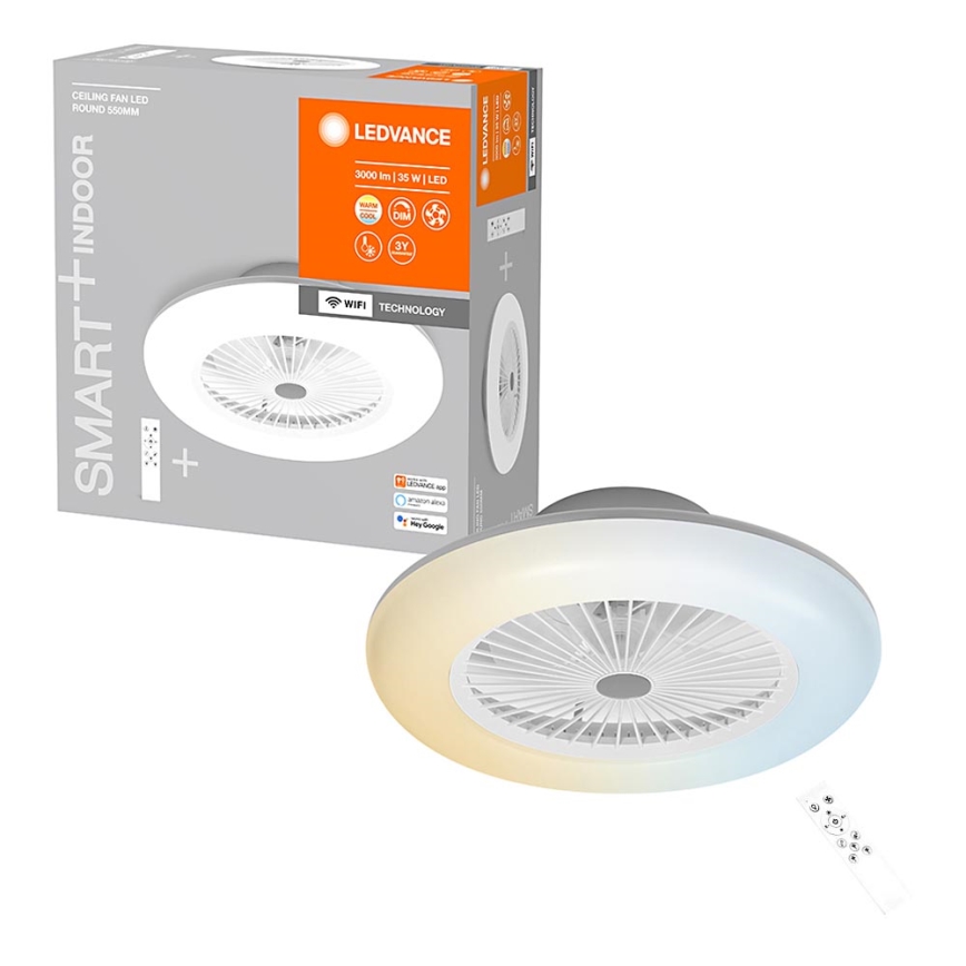 Ledvance - Dimbare LED Plafond Lamp met Ventilator SMART+ LED/35W/230V Wi-Fi 3000-6500K + afstandsbediening